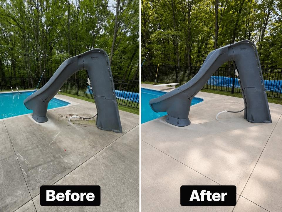 Pool Slide & Concrete Apron in Painted Post, Steuben County